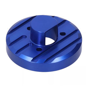 غطاء قاعدة هوائي راديو السيارة الأزرق مصنوع حسب الطلب، قطع مؤكسدة بتقنية التصنيع بالتحكم الرقمي بالحاسوب، قطع تشذيب من سبائك الألومنيوم للراديو - Product Image 1