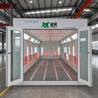 Cabine de peinture au gaz naturel 24 kW économique 80 ° Cabines de peinture automobiles fiables avec 48 tubes de 16W pour cuisson et séchage