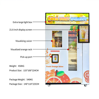 Máquina Expendedora de Jugo de Naranja Automática Personalizada de Fábrica, con Limpieza Automática, Monitoreo Remoto, Pantalla Táctil de 21.6 Pulgadas, Pago con Tarjeta de Crédito y Código QR