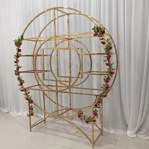 Rodada Prateleira Dia 180CM Boa Qualidade Agradável Procurando Casamento Decoração Dourada Wedding Bar Racks Prateleiras De Livros