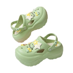 Zuecos de Plataforma Bcoco para Mujer, Color Rosa, Suela Gruesa, con Adornos de Estrellas, Lindas Sandalias de Playa, Aumentan la Altura, Antideslizantes, para Uso en Exteriores - Product Image 2