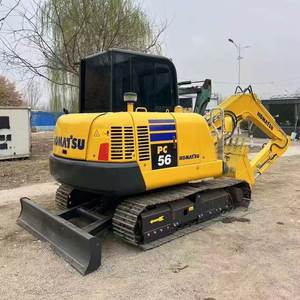 Excavatrice sur chenilles Komatsu d'occasion certifiée CE 5 TONNES avec godet, moteur, pompe et engrenages, Japon PC56, en vente - Product Image 1