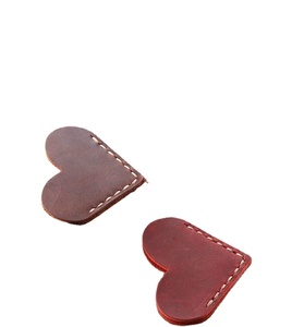 Marcapáginas de PU al por mayor, marcapáginas de corazón de cuero PU para <span class=keywords><strong>promociones</strong></span>, marcapáginas de lectura de esquina de página bonita, accesorios - Product Image 2