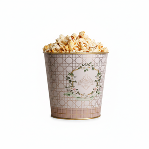 Cubo de palomitas de maíz de metal rosado de 2.6L Ø 175x170mm Cestas de metal duraderas para almacenamiento o servicio - Product Image 2