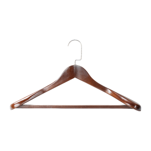 Cintres <span class=keywords><strong>en</strong></span> <span class=keywords><strong>bois</strong></span> de luxe haut de gamme <span class=keywords><strong>avec</strong></span> barre antidérapante pour pantalons, cintres robustes pour manteaux - Product Image 3