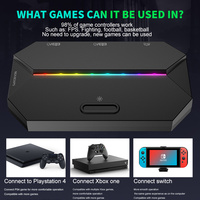 Convertidor de Teclado y Ratón para Juegos G6L Pequeño y Portátil con Luz RGB para Switch, Xbox, PS4, 5