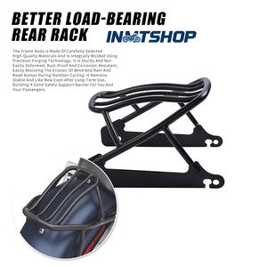 Personnalisation de la marque INMT - Acier inoxydable noir - 100% compatible - <span class=keywords><strong>Davidson</strong></span> DynaStreet Bob FXDB - Porte-bagages arrière pour moto - Product Image 5