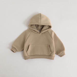 Sudadera con Capucha para Niños, Color Marrón, con Bolsillo, de Algodón y Felpa, Ropa Casual para Otoño e Invierno - Product Image 4