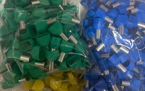 Dây kép Uốn Tóc bồng thiết bị đầu cuối cách điện ferrule Cáp Lug 50 cái đồng TE10-14 AWG 2X #8 & TE16-14 AWG 2X #6 ô tô 10mm ² 16mm ² - Product Image 6