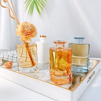 50ml 100ml 150ml 200ml bouteille de parfum de bureau à domicile bouteille vide ronde de parfum à roseaux diffuseur d'arôme bouteille en verre