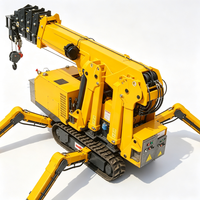 Mini-grue électrique à chenilles efficace et durable avec flèche télescopique pour usage en usine