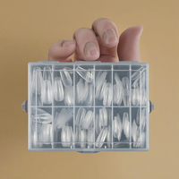 240 Uñas Postizas Flexibles de Gel Suave, Puntas de Extensión de Cobertura Completa, Estilo Francés, Múltiples Formas: Ataúd, Ovaladas, Stiletto, Puntas de Dedo de ABS