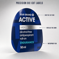 Étiquettes Imprimées Personnalisées Imperméables pour Flacons de Déodorant Roll-On Fabricant d'Étiquettes OEM/ODM