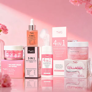 مجموعة العناية بالوجه TWG RTS المضادة للبقع الداكنة والتجاعيد، كريم للوجه، سيروم، غسول منظف ومرطب للوجه، مجموعة تبييض البشرة - Product Image 1