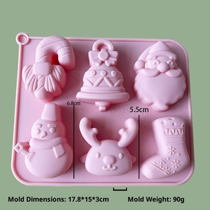 Offre Spéciale Moule en silicone Père Noël et Sapin de Noël pour gâteaux, chocolat, bougies, plâtre, savon et produits de lavage des mains - Product Image 2