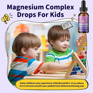 Gouttes de complexe de magnésium pour enfants avec L-théanine, oméga-3, vitamines <span class=keywords><strong>B6</strong></span> et D |   Soutien au sommeil apaisant 60 ml Liquide oral pour enfants - Product Image 4