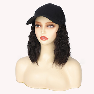 Bán Buôn Mũ Bóng Chày Tóc Giả Với Phần Mở Rộng Tóc 10 Inch Ngắn Thẳng Tự Nhiên <span class=keywords><strong>Bob</strong></span> Có Thể Điều Chỉnh Bóng Chày Hat Tóc Giả - Product Image 3