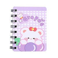 Promotion école bureau travail planification journal papeterie différentes couleurs A7 taille personnalisé papier kraft doublé cahier à spirale