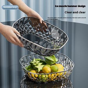 Assiette de fruits secs transparente haut de gamme maison moderne salon Table basse Snack assiette pour hôtel réception assiette de bonbons utilisation - Product Image 3