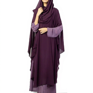 Robe Abaya pour femmes musulmanes, décontractée, en polyester respirant et léger, automne-hiver, longueur cheville, manches longues, personnalisable - Product Image 1