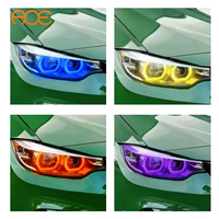 Adaptateur de phare Angel Eyes RGBW DRL, panneau lumineux, 8000 lumens, pour F80 F82 F32 F33 F36 (retirer le phare du pare-chocs requis)