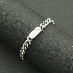 Hip Hop <b>Cuban</b> <b>Chain</b> Bracelet Trendy Nightclub Street Personality Simple Titanium Steel Bracelet Tanjing - Product Image 2