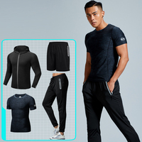 Vedo Fitness Wear Custom Logo 4 Pieces Set No Brand Training Running Fitness Apparel Sportswear Tracksuit Men GYM Clothes