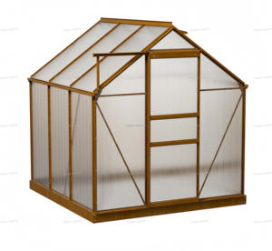 Invernadero de Policarbonato de 8x6 pies, Fácil de Montar, Resistente al Invierno, con Marco de Aluminio y Puerta Corredera - Product Image 6