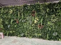 Decoración de Pared Verde Personalizada para Centros Comerciales, Panel de Plantas Verdes Impermeable, Decoración Colgante de Pared, Panel de Plantas Artificiales de Plástico con Protección UV