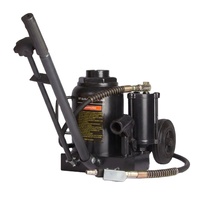 Cric hydraulique pneumatique en acier léger de 50 tonnes avec roues mobiles, hauteur maximale de 405 mm pour l'entretien des véhicules lourds
