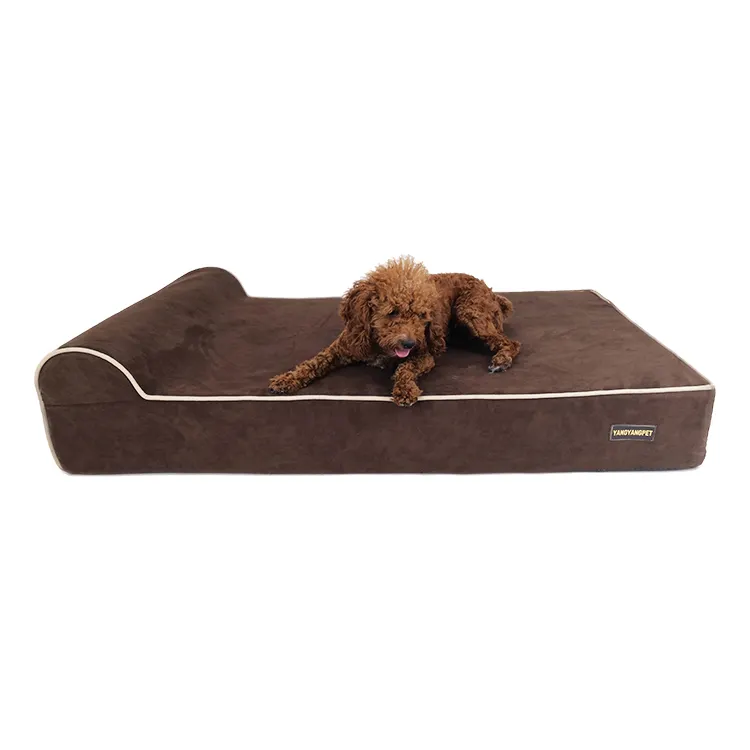 Yangyangpet Pet Furniture Foam Orthopedic Dog Bed with Dog Pillow Velvet Pet Beds & Accessories Warm Solid Customized Size