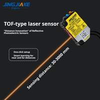 Sensor de Distancia Láser de Largo Alcance con Reflexión Difusa, Aprendizaje Inteligente de Distancia con un Solo Toque, Fotoeléctrico de 24V, China