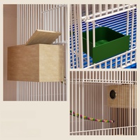 Cage de reproduction pour perroquets, calops et perruches, design moderne et luxueux en fer, avec système de sécurité, hauteur réglable, grande taille avec nid pour oiseaux