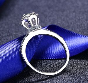 Bague en argent 925 pour femmes diamant Moissanite bague de fiançailles coupe brillante pour les fêtes anniversaires accessoires de mode - Product Image 5