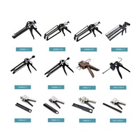 200ml 400ml 600ml Pistolet à cartouches à double partie Outil d'application de colle en métal Pistolet de distribution d'époxy à 2 composants manuel et à main