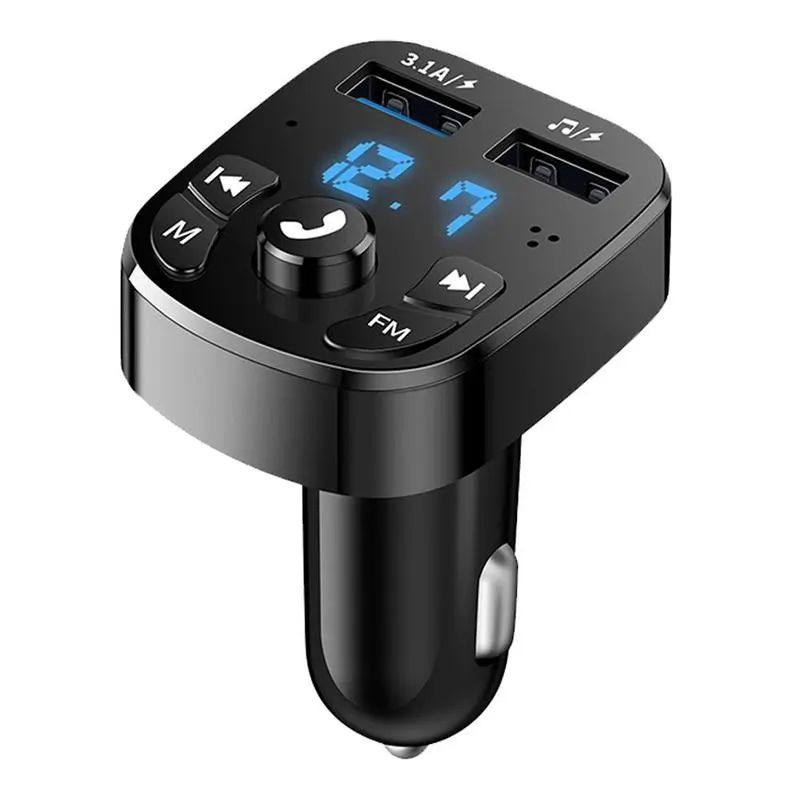 Hot Selling Car BT 5.0 FM Transmitter Mp3 radio Double Usb Fast Car Charger Adapter Made in China