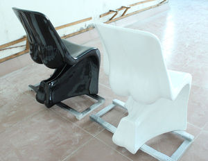 Taburete de Fibra de Vidrio, Silla Moderna de Ocio para Villa, Cocina, Jardín, Centro Comercial, Parque, Muebles Resistentes al Agua y Duraderos - Product Image 4