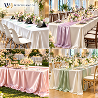 Nappe de table rectangulaire personnalisée, faite à la main, en satin brillant, lavable, de luxe, pour hôtel, conférence, mariage, anniversaire, présentation de desserts