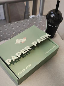 Caja de Regalo Plegable de Cartón Corrugado con Diseño Creativo de Letras Inglesas Troqueladas, Tamaño Personalizado, Laminación Mate, Grabado en Relieve, Moderna - Product Image 4