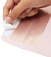 Enveloppe personnalisée, design tendance, feuille d'or, papier artistique rose clair, carte d'invitation de mariage, enveloppe Sobre, enveloppe de luxe en diamant