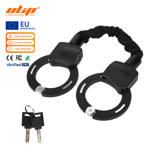 Antivol chaîne en acier 30 cm avec menottes pour trottinette électrique et vélo – Sécurité renforcée – Noir - Product Image 1