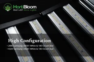 Best Verkopende Hortibloom Mega Enfold 1000W 720W 10bar Commerciële Led 800W Grow Lights Full Spectrum Uv Ir