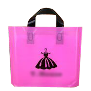 Custom Luxury Carrier Bags Single-Layer Handle Plastic Bag Shopping Bags With Own Logos