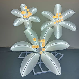 Lampadario con fiori di giglio <span class=keywords><strong>LED</strong></span> fata di nozze sfondo palcoscenico AC alimentato luce di ingresso decorazione per la casa farfalla per feste - Product Image 2