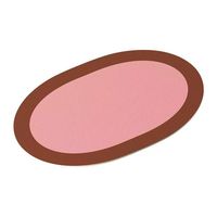 Set de table ovale en cuir bicolore, résistant à la chaleur et imperméable, pour restaurant occidental et décoration de salle à manger à domicile