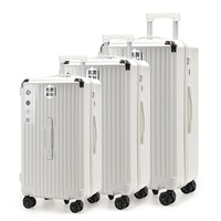 Vente en gros Bagages chariot à bagages de voyage ABS coffret de voyage valise 3 en 1 Boîtes de 24 pouces Verrouillage du port USB Système de freinage antiblocage