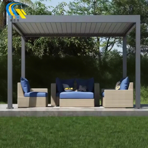 3x3 3x4 4x4 3x6 4x6m Moderno Exterior Aluminio Louvre Techo Pérgola Pérgula Hecho en China con Sistema de Canalón - Product Image 1