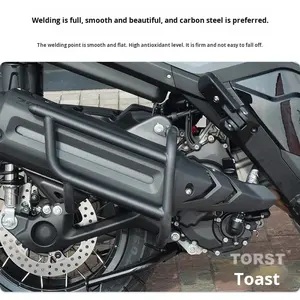 Protection de pot d'échappement robuste pour <span class=keywords><strong>ZONTES</strong></span> 368G 26 modèles - Renfort en acier au carbone avec coussinets réfléchissants Vente en gros d'usine - Product Image 3