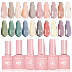 Vernis à ongles semi-permanent gel 20 couleurs bleu printemps-été, transparent effet glace, tendance 2025 - Product Image 2