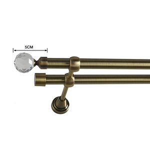 2023 מוצר חדש קלאסי מוט וילון כפול extended, מוטות וילון כפול, סט מוט וילון מתכת פליז עתיק - Product Image 2